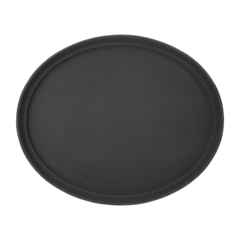 Plateau ovale antidérapant en polypropylène noir Olympia Kristallon 685mm C162 Olympia Plateau ovale antidérapant en polypropylène noir Olympia Kristallon 685mm C162 Olympia
