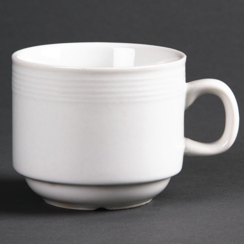 Tasse à thé empilable Linear 20cl Olympia (Lot de 12) U084 Olympia Tasse à thé empilable Linear 20cl Olympia (Lot de 12) U084 Olympia