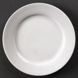 Assiettes à bord large Olympia Linear 200mm (Lot de 12) U090 Olympia