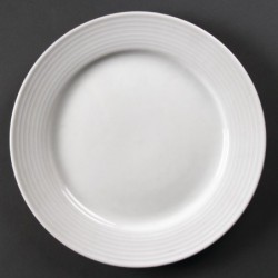 Assiettes à bord large Olympia Linear 250mm (Lot de 12) U091 Olympia