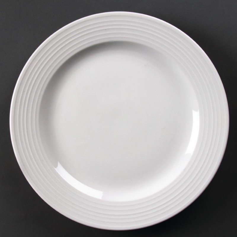 Assiettes à bord large Olympia Linear 310mm (Lot de 6) U092 Olympia Assiettes à bord large Olympia Linear 310mm (Lot de 6) U092 Olympia