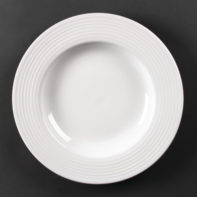 Assiettes à pâtes Olympia Linear 310mm (Lot de 6) U096 Olympia Assiettes à pâtes Olympia Linear 310mm (Lot de 6) U096 Olympia