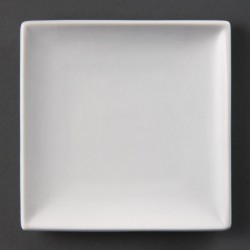 Assiettes carrées blanches Olympia Whiteware 140mm (lot de 12) U153 Olympia