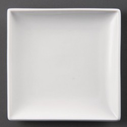Assiettes carrées blanches Olympia Whiteware 180mm (lot de 12) U154 Olympia