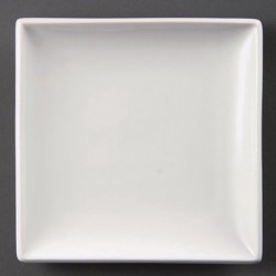 Assiettes carrées blanches Olympia Whiteware 295mm (lot de 6) U156 Olympia