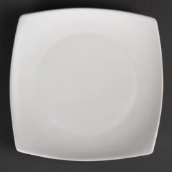 Assiettes carrées bords arrondis blanches Olympia 185mm (Lot de 12) U169 Olympia