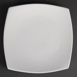 Assiettes carrées bords arrondis blanches Olympia 240mm (Lot de 12) U170 Olympia