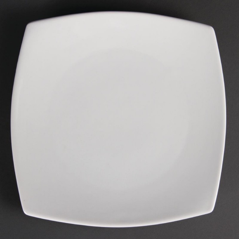 Assiettes carrées bords arrondis blanches Olympia 240mm (Lot de 12) U170 Olympia Assiettes carrées bords arrondis blanches Olympia 240mm (Lot de 12) U170 Olympia