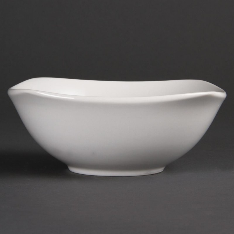 Bols carrés arrondis Olympia Whiteware 180 mm (lot de 12) U174 Olympia Bols carrés arrondis Olympia Whiteware 180 mm (lot de 12) U174 Olympia