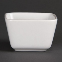 Minis plats carrés hauts blancs 75mm Olympia (Lot de 12) U178 Olympia