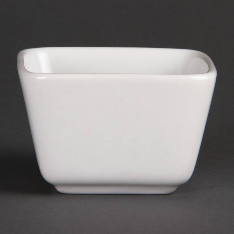 Minis plats carrés hauts blancs 75mm Olympia (Lot de 12) U178 Olympia Minis plats carrés hauts blancs 75mm Olympia (Lot de 12) U178 Olympia