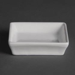 Mini plats carrés blancs Olympia 80mm (Lot de 12) U180 Olympia