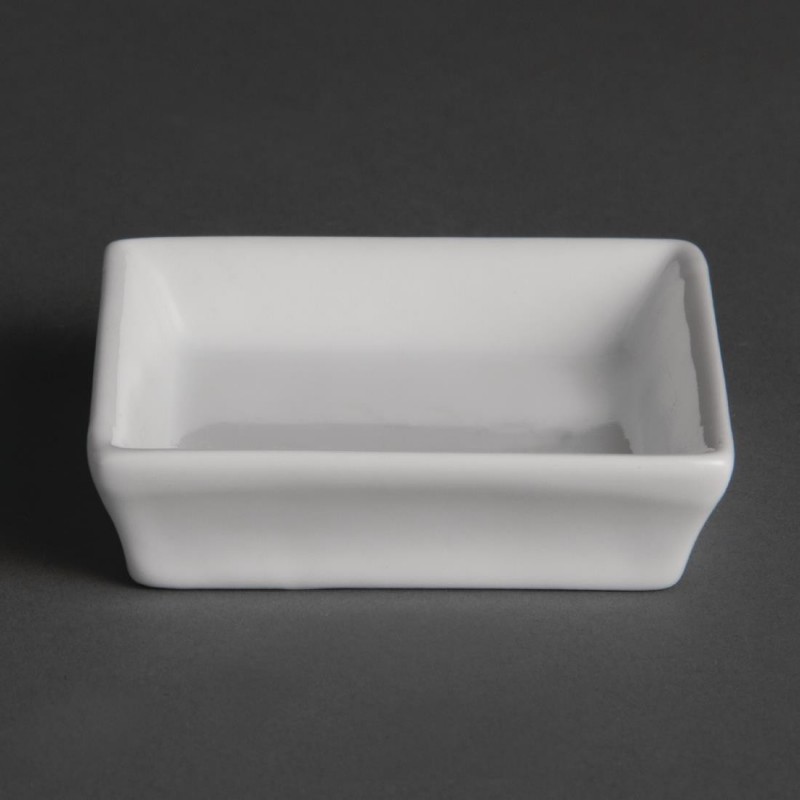 Mini plats carrés blancs Olympia 80mm (Lot de 12) U180 Olympia Mini plats carrés blancs Olympia 80mm (Lot de 12) U180 Olympia