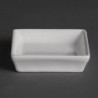 Mini plats carrés blancs Olympia 80mm (Lot de 12) U180 Olympia