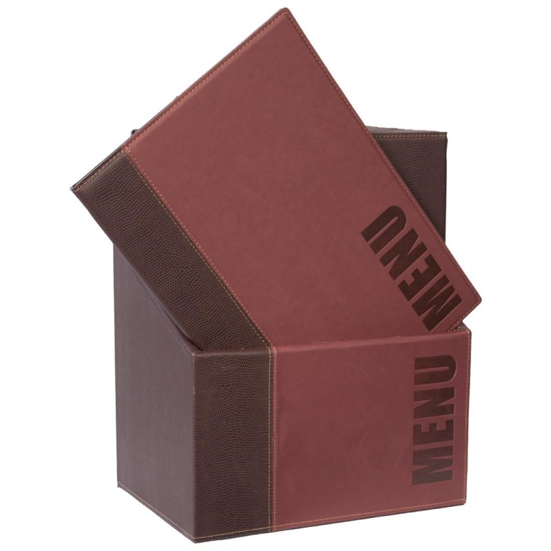 Coffret de protège-menus contemporains Securit A4 rouge (Lot de 20) U267 Securit