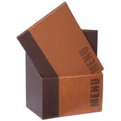 Coffret de protège-menus contemporains Securit A4 marron (Lot de 20) U268 Securit