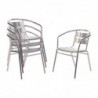 Fauteuils empilables en aluminium Bolero (Lot de 4) U419 Bolero