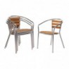 Fauteuils en frêne et aluminium Bolero 730mm (Lot de 4) U421 Bolero