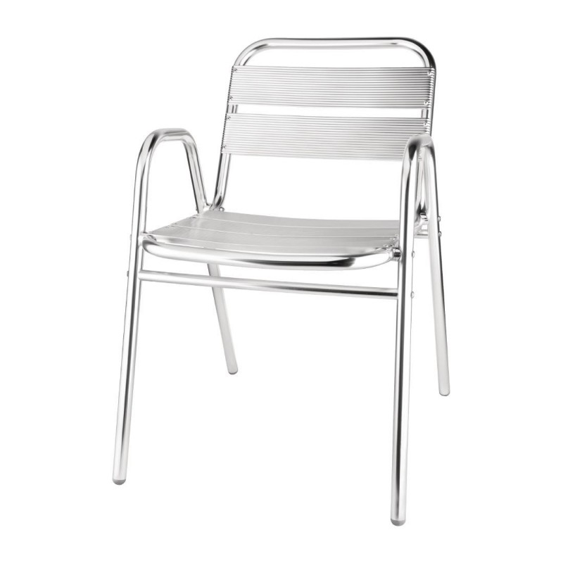 Fauteuils empilables en aluminium avec accoudoirs Bolero x4 U501 Bolero Fauteuils empilables en aluminium avec accoudoirs Bolero x4 U501 Bolero