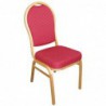 Chaises de banquet en aluminium dossier arrondi Bolero rouges  (Lot de 4) U525 Bolero