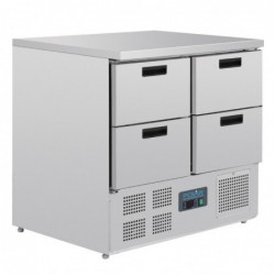 Table réfrigérée compacte 4 tiroirs 240L Polar Série G U638 Polar