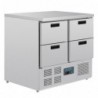 Table réfrigérée compacte 4 tiroirs 240L Polar Série G U638 Polar