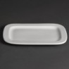 Assiettes rectangulaires arrondies Olympia Whiteware 230mm (lot de 12) U805 Olympia