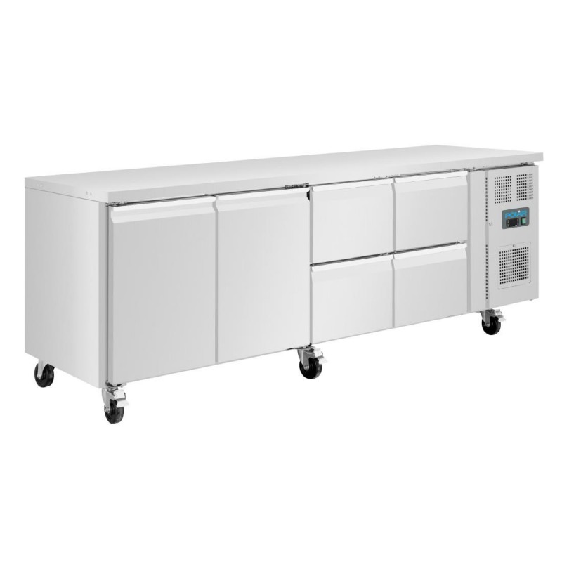 Table réfrigérée positive 2 portes 4 tiroirs Polar Série U 476L UA021 Polar Table réfrigérée positive 2 portes 4 tiroirs Polar Série U 476L UA021 Polar