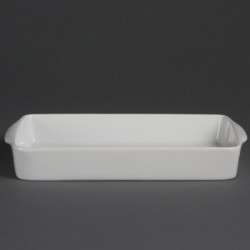 Plats à rôtir rectangulaires Olympia Whiteware 305 x 163 mm (lot de 6) W419 Olympia