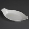Plats ovales à oreilles blancs Olympia 320 x 177mm (Lot de 6) W423 Olympia