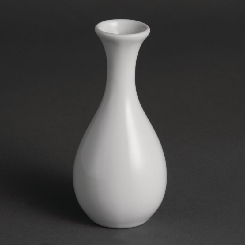 Vases bouteilles blancs 125mm Olympia (Lot de 12) W437 Olympia Vases bouteilles blancs 125mm Olympia (Lot de 12) W437 Olympia