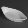 Plats ovales à oreilles blancs Olympia 253 x 140mm (Lot de 6) W440 Olympia