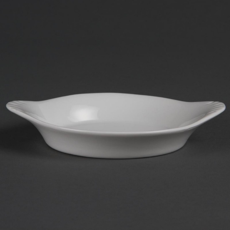 Plats ronds à oreilles blancs 156 x 126mm Olympia (Lot de 6) W443 Olympia Plats ronds à oreilles blancs 156 x 126mm Olympia (Lot de 6) W443 Olympia