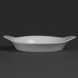 Plats ronds à oreilles blancs Olympia 192x151mm (Lot de 6) W444 Olympia