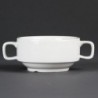 Bol à soupe avec anses blancs Olympia 115mm (Lot de 6) C239 Olympia