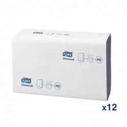 Essuie-mains pli en Z Tork bleu (Lot de 12) Y038 Tork