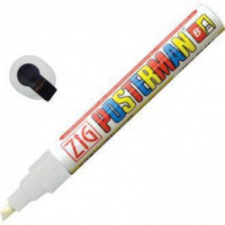 Marqueur craie tous temps Securit Zig Posterman 6mm blanc Y985 Securit