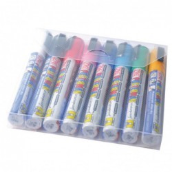 Lot de 8 marqueurs craie tous temps Securit Zig Posterman 6mm Y993 Securit