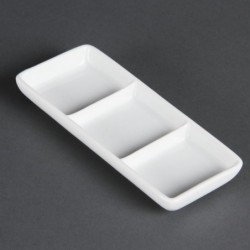 Plat à 3 compartiments blanc Olympia (Lot de 12) C336 Olympia