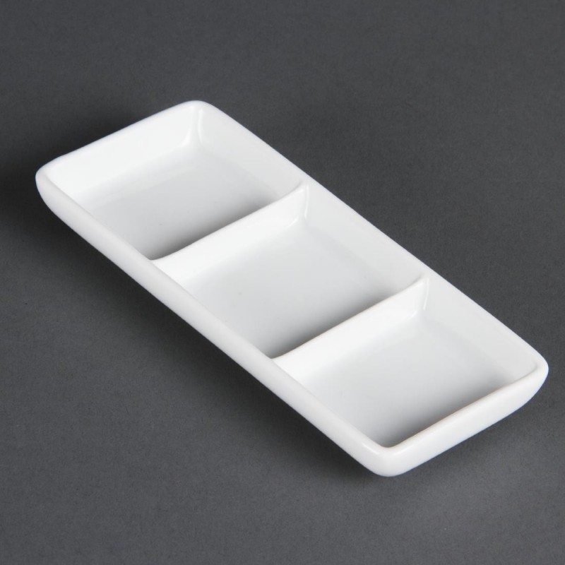 Plat à 3 compartiments blanc Olympia (Lot de 12) C336 Olympia Plat à 3 compartiments blanc Olympia (Lot de 12) C336 Olympia