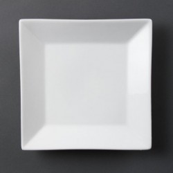 Assiette carrée à large bord blanche Olympia (Lot de 6) C360 Olympia