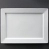 Plat de service rectangulaire à bord large Olympia Whiteware 400 x 295 mm C362 Olympia