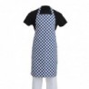 Tablier bavette Whites carreaux bleus et blancs A554 Whites Chefs Clothing