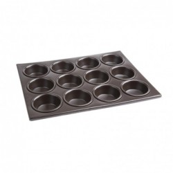 Plaque aluminium antiadhésive de 12 moules à muffins Vogue C562 Vogue