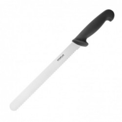 Couteau à trancher denté Hygiplas noir 255mm C579 Hygiplas