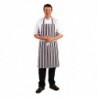 Tablier bavette Whites rayé noir et blanc A558 Whites Chefs Clothing