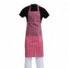 Tablier bavette déperlant Whites rouge et blanc A581 Whites Chefs Clothing